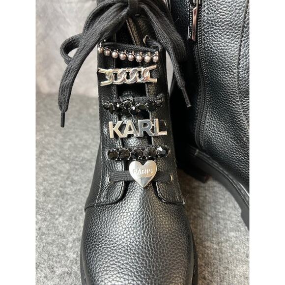 Karl Lagerfeld Paris Women's Everyday Cold Weather Mela Combat Boot 6.5 M - Picture 6 of 11